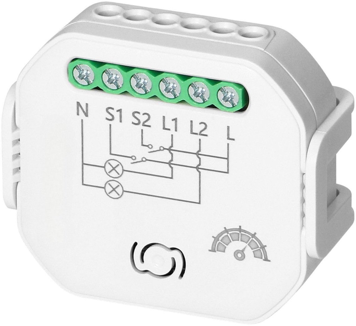 SnelShoppen - Tuya Slimme Wi-Fi Dimmerrelais - Bluetooth Dimmer Schakelaar voor Slimme Woningbesturing - 2 Kanalen, Compatibel met Smart Home Systemen