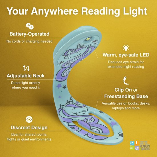 Leeslamp Bladwijzer - Boeklamp LED - Lezen in donker - Flexibel ontwerp - 8 lumen - Unicorn — afbeelding 5