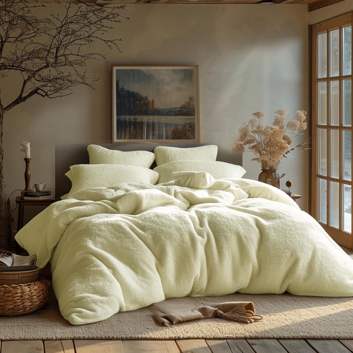 Frotté Beddengoed 200x220 Crème - Zacht & Onderhoudsvriendelijk