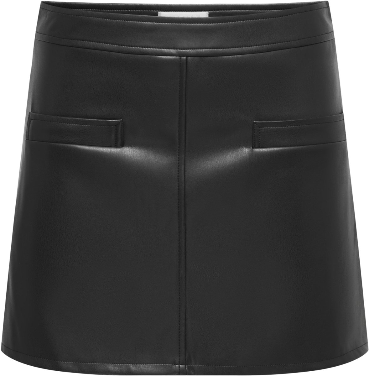 Only Rok Onlneli Hw Faux Leather Skirt Cc Pn 15376859 Black Dames Maat - M