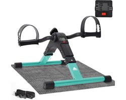 Pedaaloefenaar - Mini Hometrainer - Zittend Fitnessen - Opvouwbaar Ontwerp - 2.5 Kilogram - Turkoois