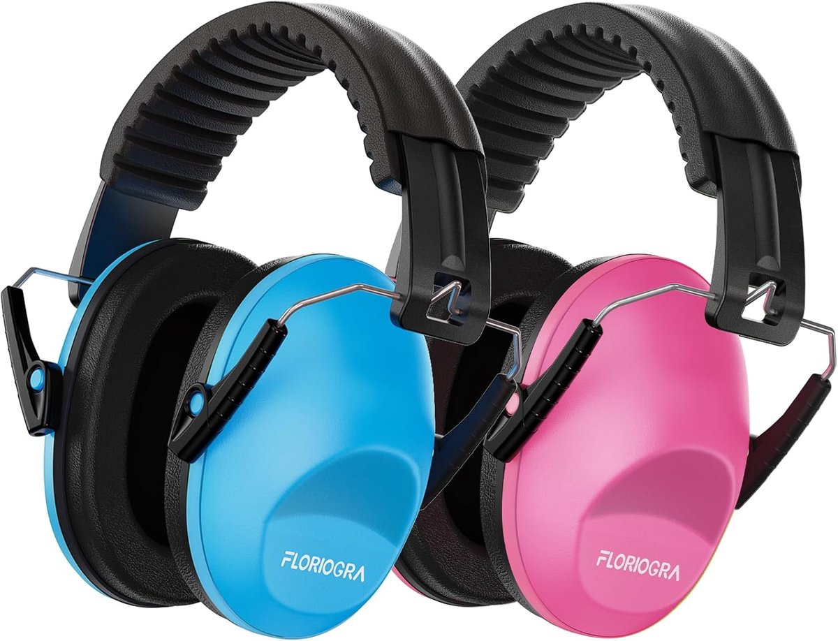 SnelShoppen - Gehoorbescherming voor Kinderen, Opvouwbare Oorbeschermers, Geluidsbescherming, Hoofdtelefoon voor Kinderen van 3 tot 16 Jaar, Blauw, 2