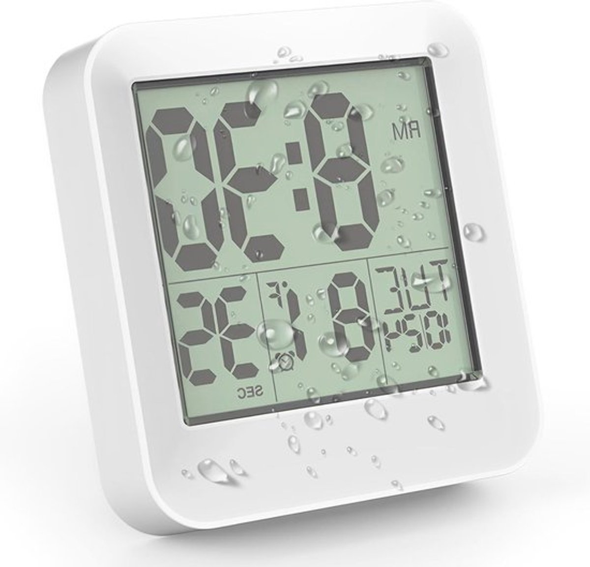 Digitale Doucheklok - Waterdichte Badkamerklok met Countdown Timer, Temperatuurweergave en Zuignap voor Kinderen en Volwassenen