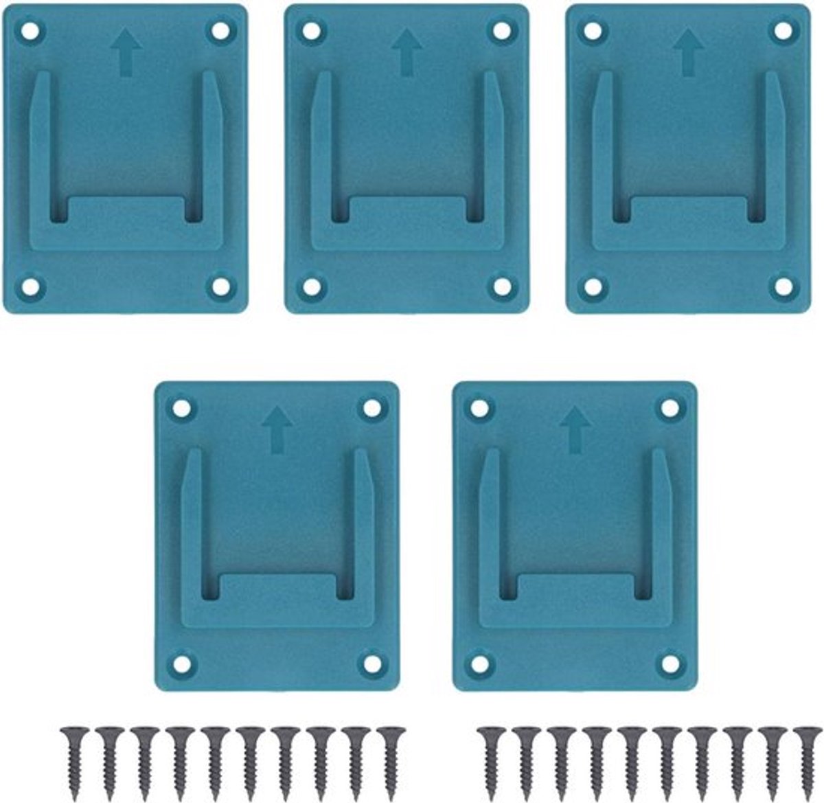 Gereedschapshouder Dock Mount Set - 5 stuks boormontagehouders voor 18V Lithiumbatterij - Opbergrek voor gereedschap