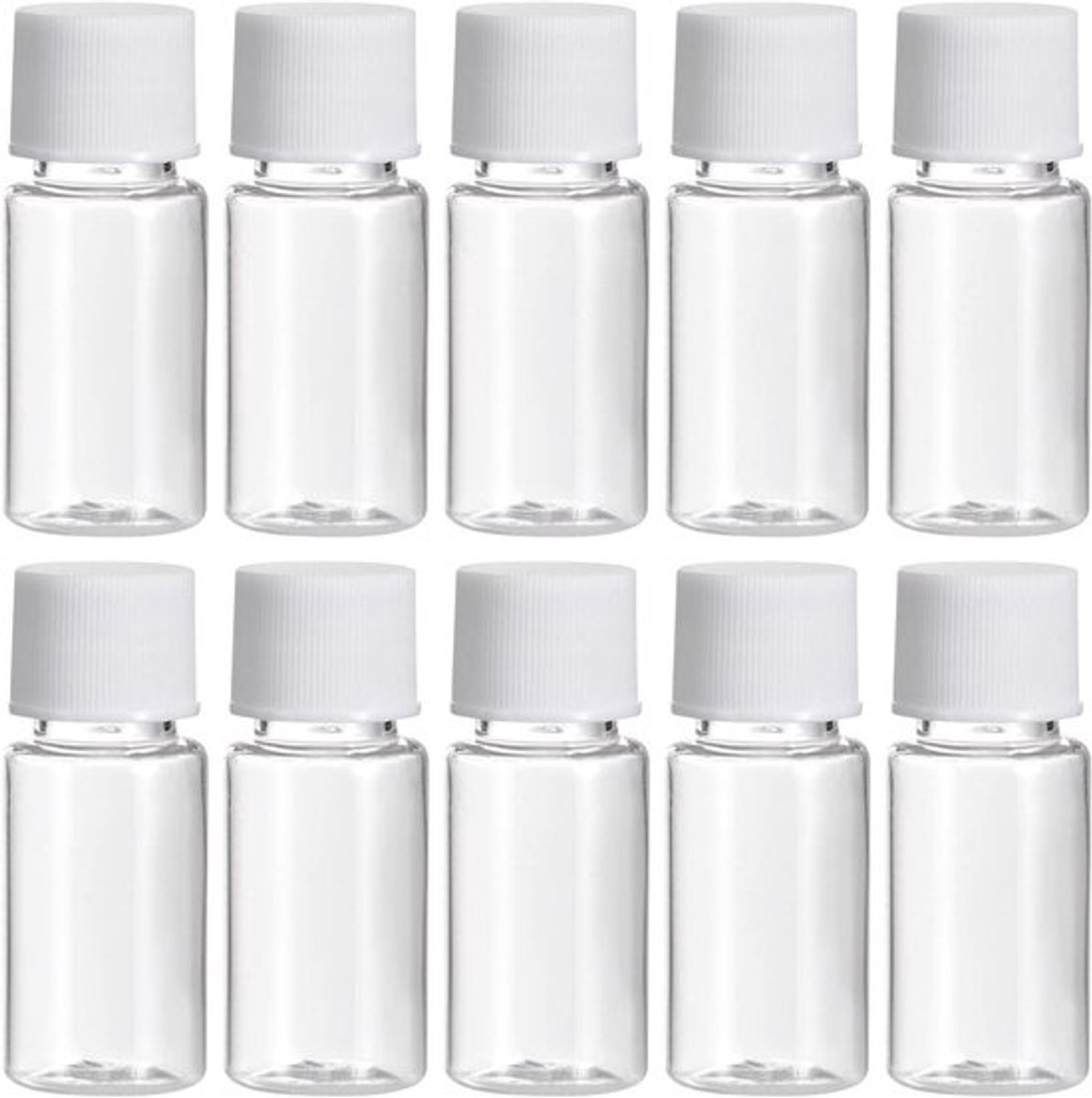 50 Stuks Chemische Reagentflessen, Brede Opening Laboratorium Containers | Vloeistofopslag, Ideaal voor Laboratoria, Winkels en Fabrieken (Doorzichtig, 3.6oz)