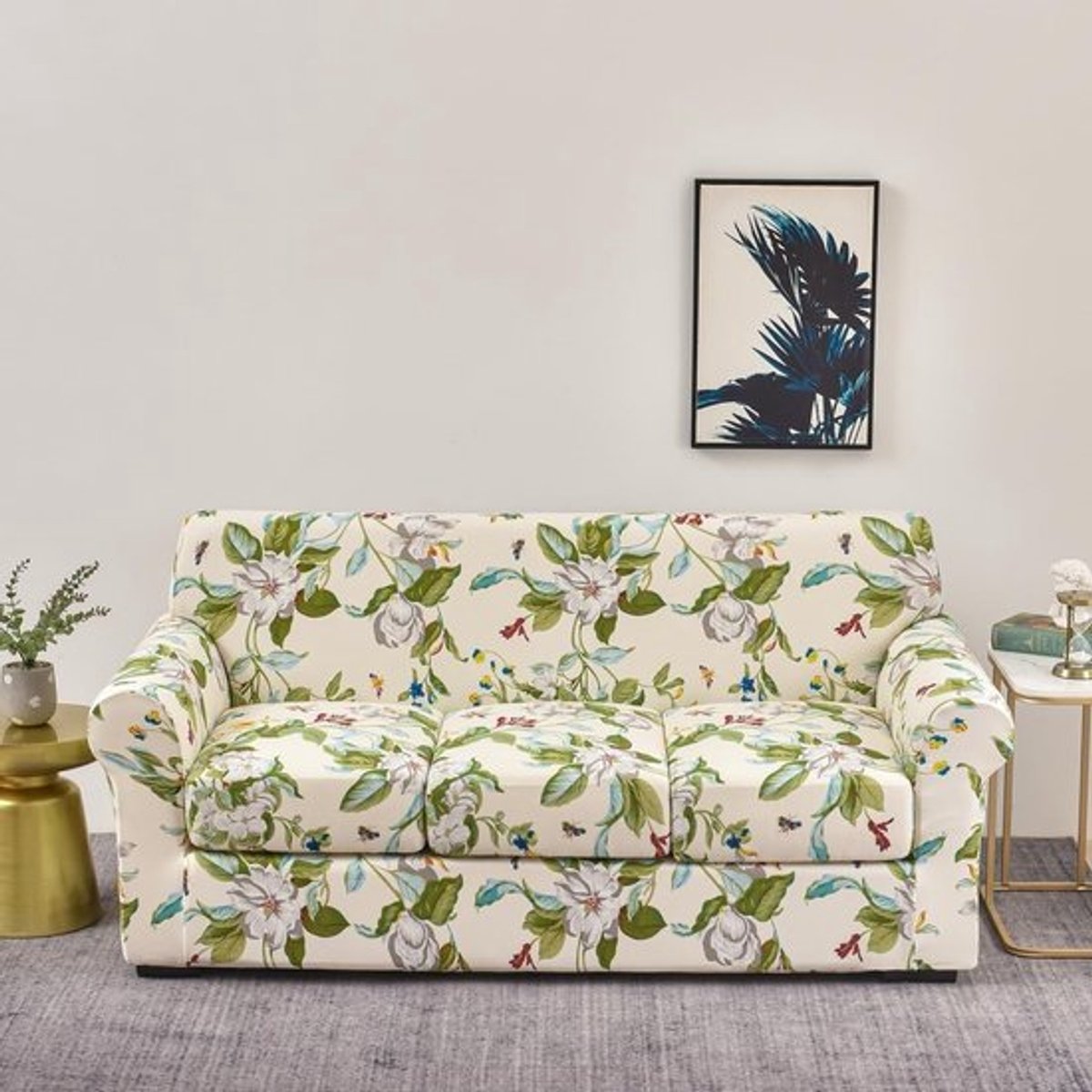 Verstelbare Stretch Sofa Cover met 2 Kussenslopen voor 3-Zits Bank, Perfecte Bescherming en Stijl