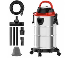 Nat- en Droogzuiger 20L – 1200W Industriële Stofzuiger – 19 kPa Zuigkracht – Blaasfunctie – Werkplaatsstofzuiger – Inclusief Accessoires
