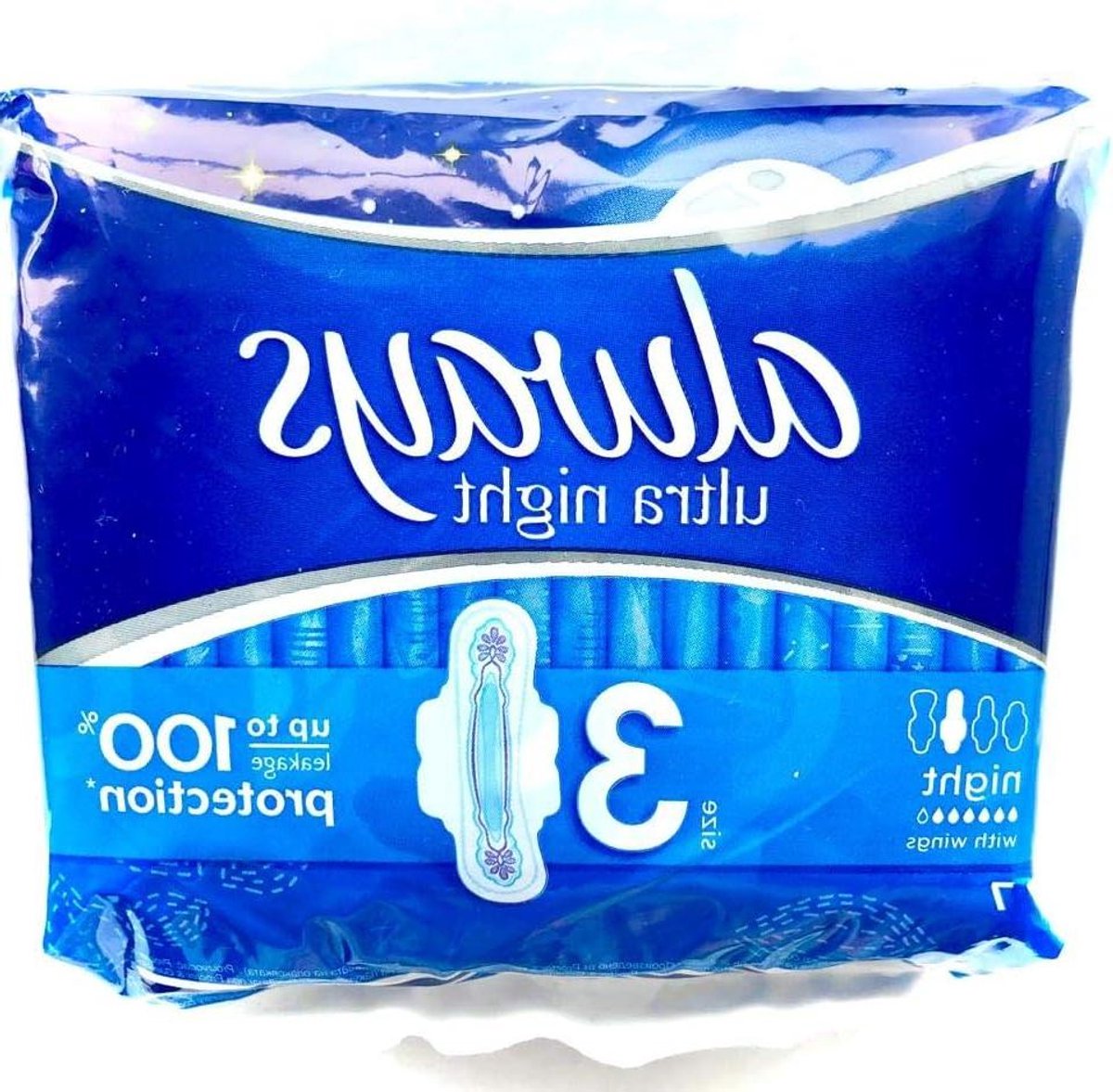 Nacht Maandverband - Hygiëne Product - Bescherming Tijdens Slaap - Met Vleugels - 7 Stuks - Wit
