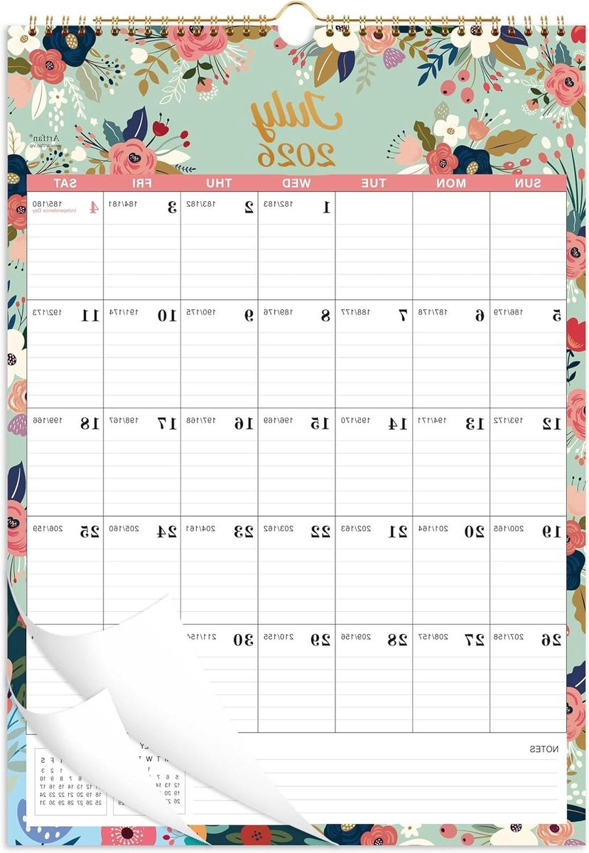 Kalender Wandkalender - Planners Organizers - Planning Maken - Dikke Papier Kwaliteit - 12x17 Inch - Groen