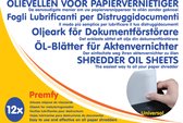 Premfy Olievellen voor papierversnipperaar 12 stuks - Olievellen papiervernietiger - Olie papierversnipperaar - Shredder Oil sheets 12 Pack - Papiervernietiger Olie vel - Papierversnipperaar Olie - Universeel Toepasbaar op alle merken versnipperaars