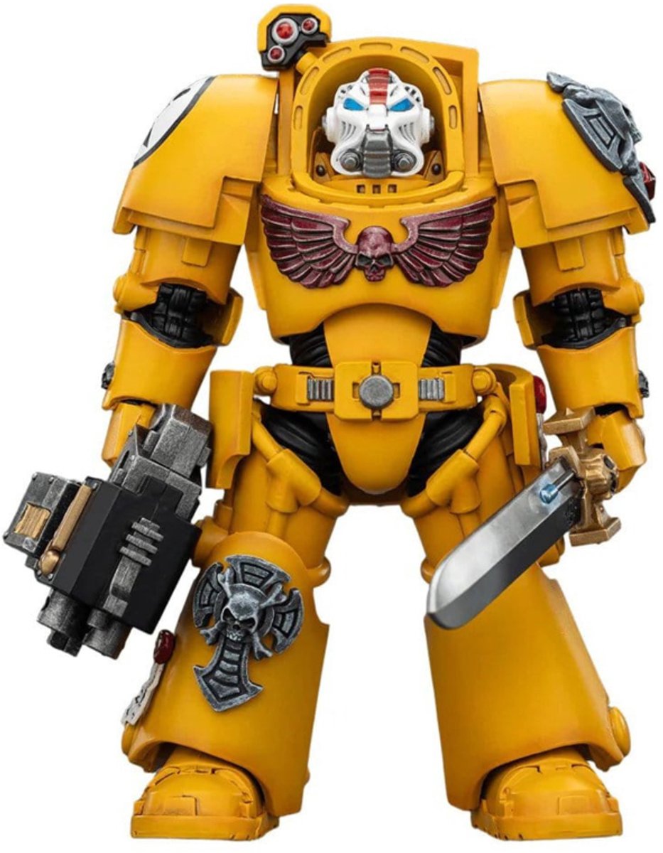 Joy Toy (CN) Warhammer 40,000 Action Figure Imperial Fists Terminator 1 met Power Sword and Storm Bolter 14 cm Action Figuur
