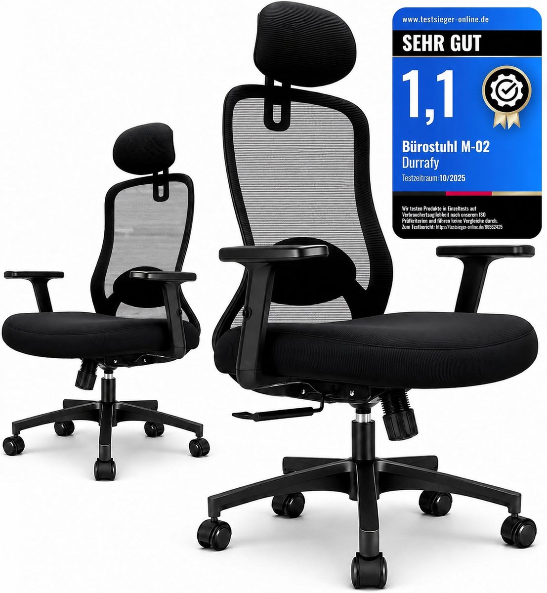 Durrafy® Durrafy Bureaustoel - Ergonomische Bureaustoel - Durrafy® - €99,99