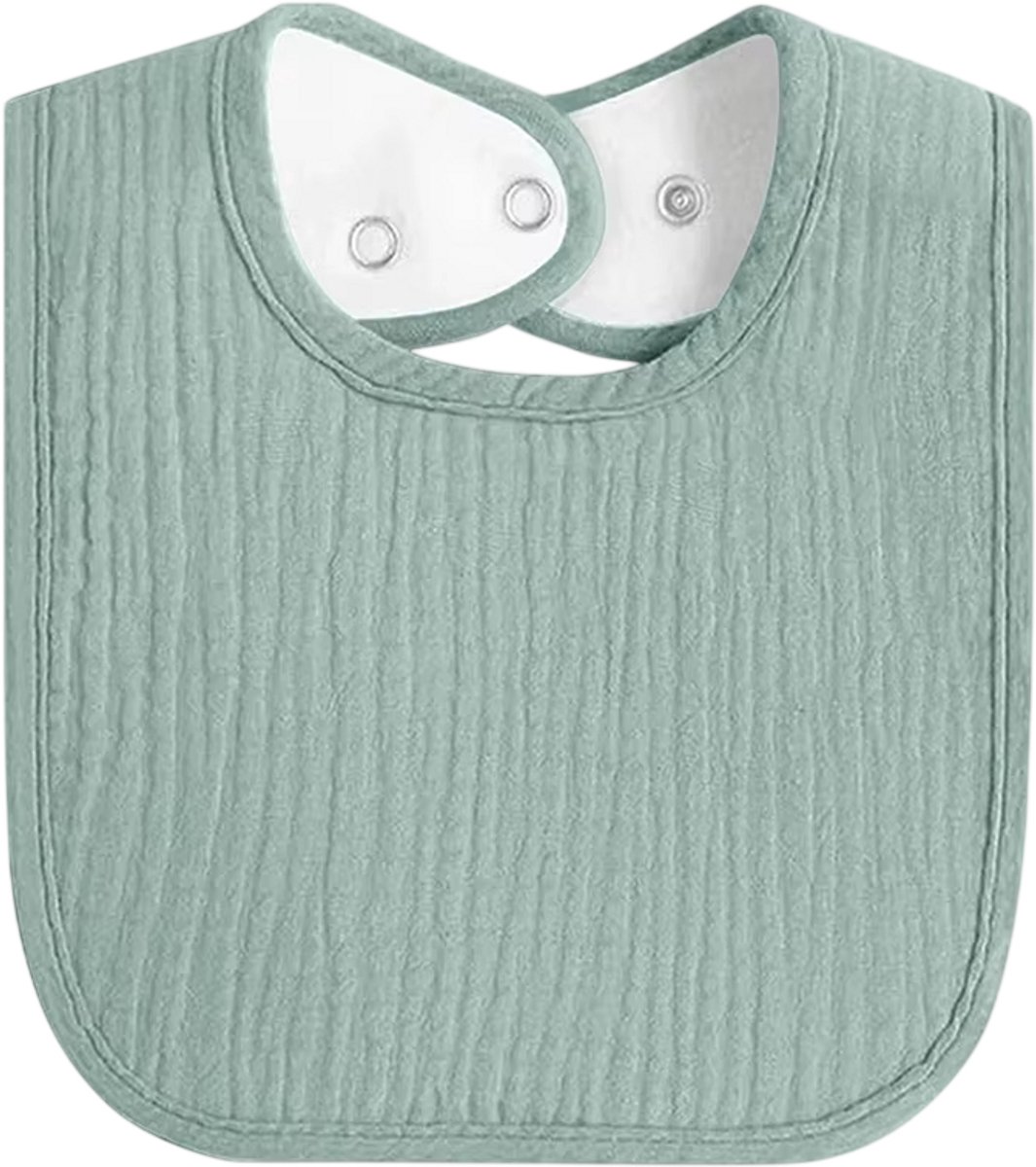 Mousseline Baby Slabbetjes – Zachte Katoenen Kwijlslab, Absorberend Tandjes Slabbetje voor Pasgeboren Baby’s, Herbruikbare Voedingsslab Unisex - Groen