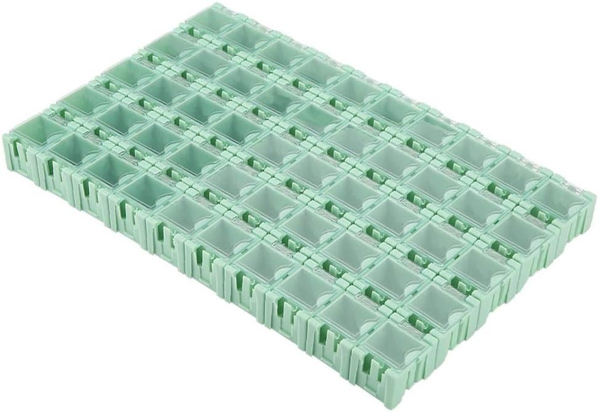 Opslagdoos voor Elektronische Componenten - 50 Stuks Groene SMD Container voor Efficiënte Organisatie en Bescherming