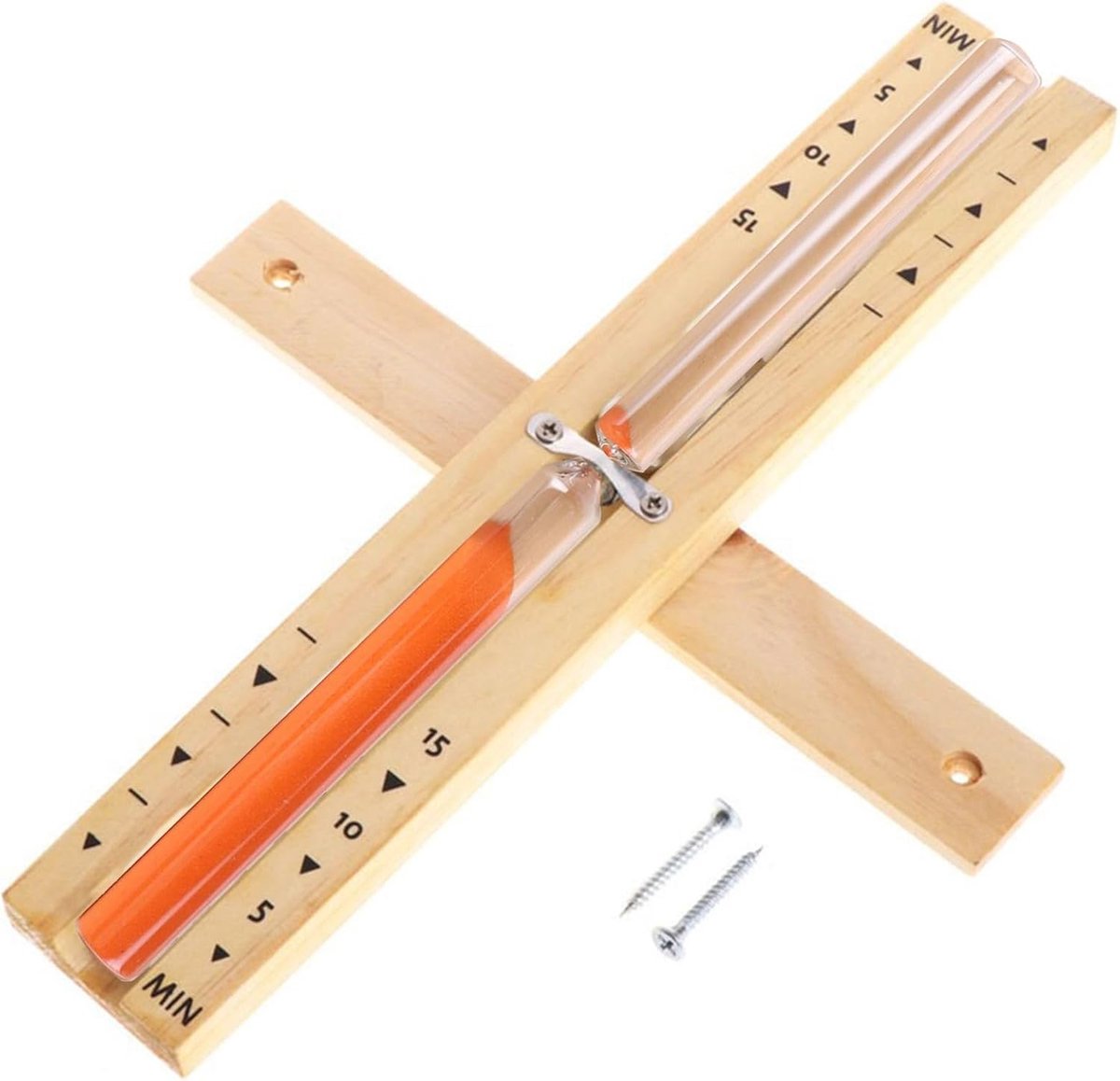 Sauna Zandloper van Natuurlijke Hout - 15 Minuten Timer, Rotating Sauna Klok, Hittebestendige Accessoires voor Ontspanning en Wellness