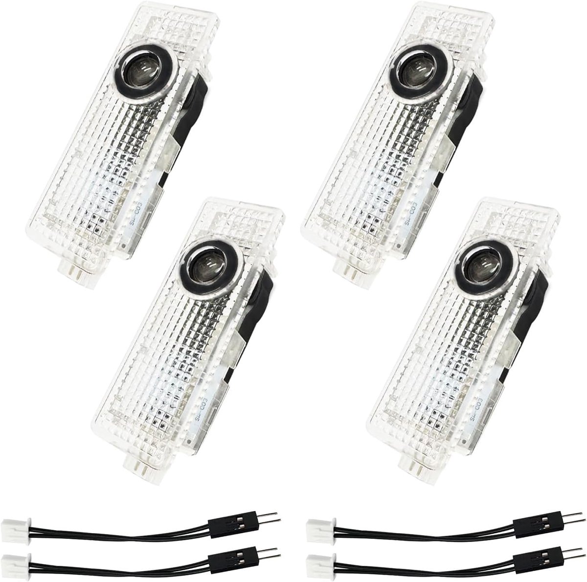 SnelShoppen - Set van 4 auto deurlichten LED verlichting accessoires voor 1 2 3 4 5 6 7 serie met logo projector voor X1 X2 X3 X4 X5 X6 X7 modellen -