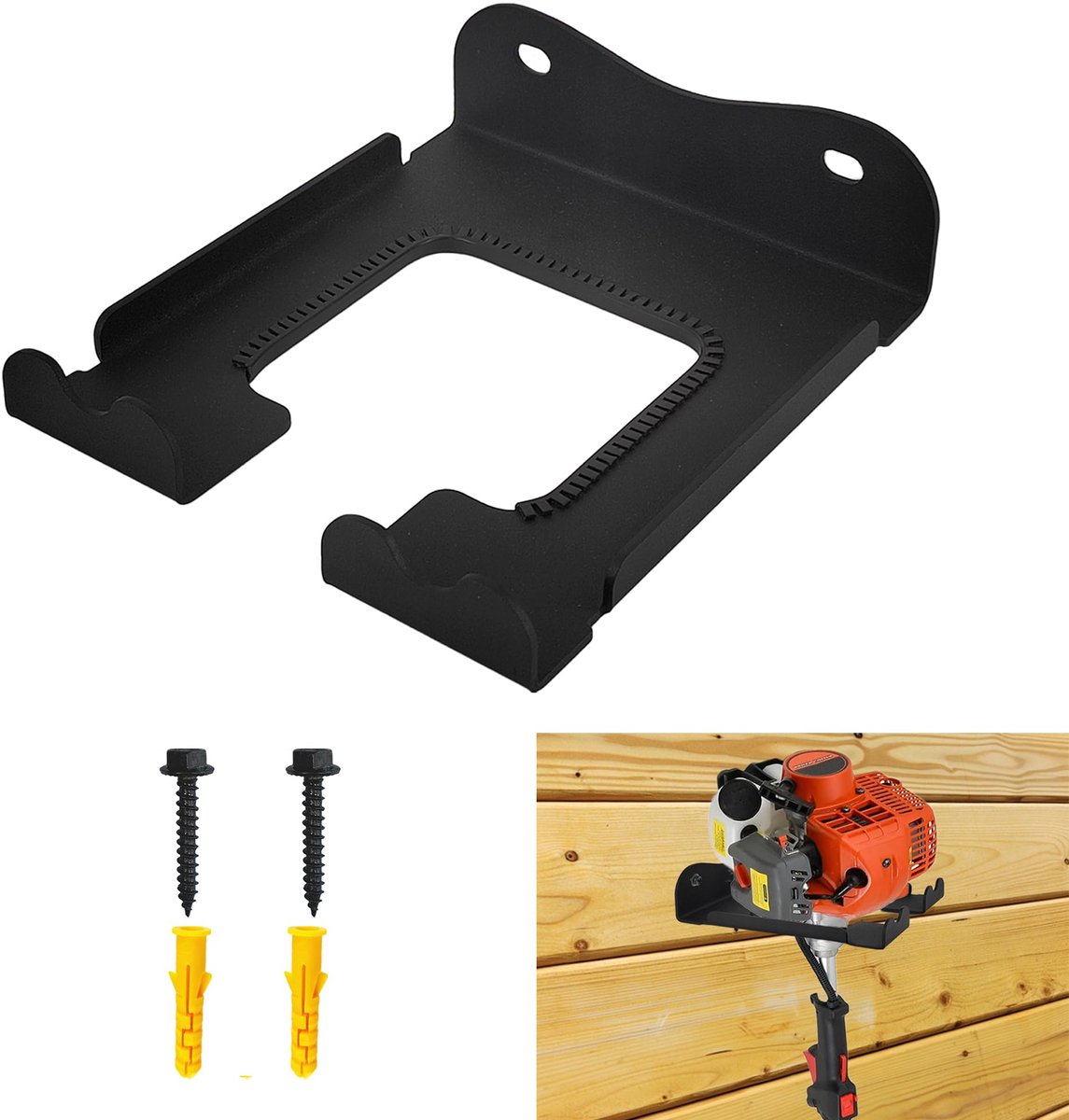 SnelShoppen - Wandmontage Garageopslag Garage Organizer Trimmer Rack, Weedeater Hanger Tuin Power Tool voor Grastrimmer, Heggenschaar, Tuingereedschap