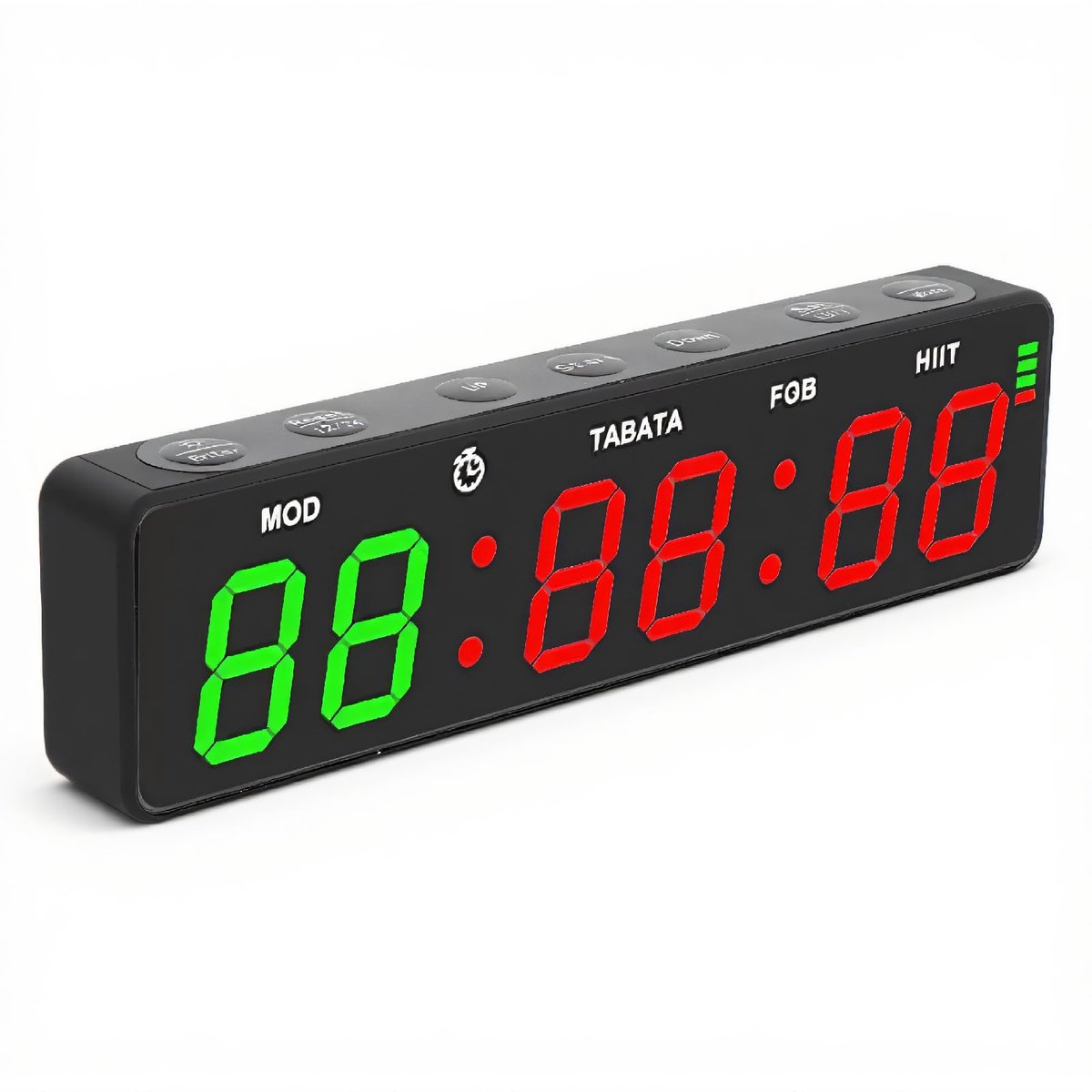 SnelShoppen - Oplaadbare Gym Timer Klok 12/24 Uur Display met Countdown Stopwatch en Interval Timer voor Thuis, Kantoor, Gym en Klaslokaal - Perfect v