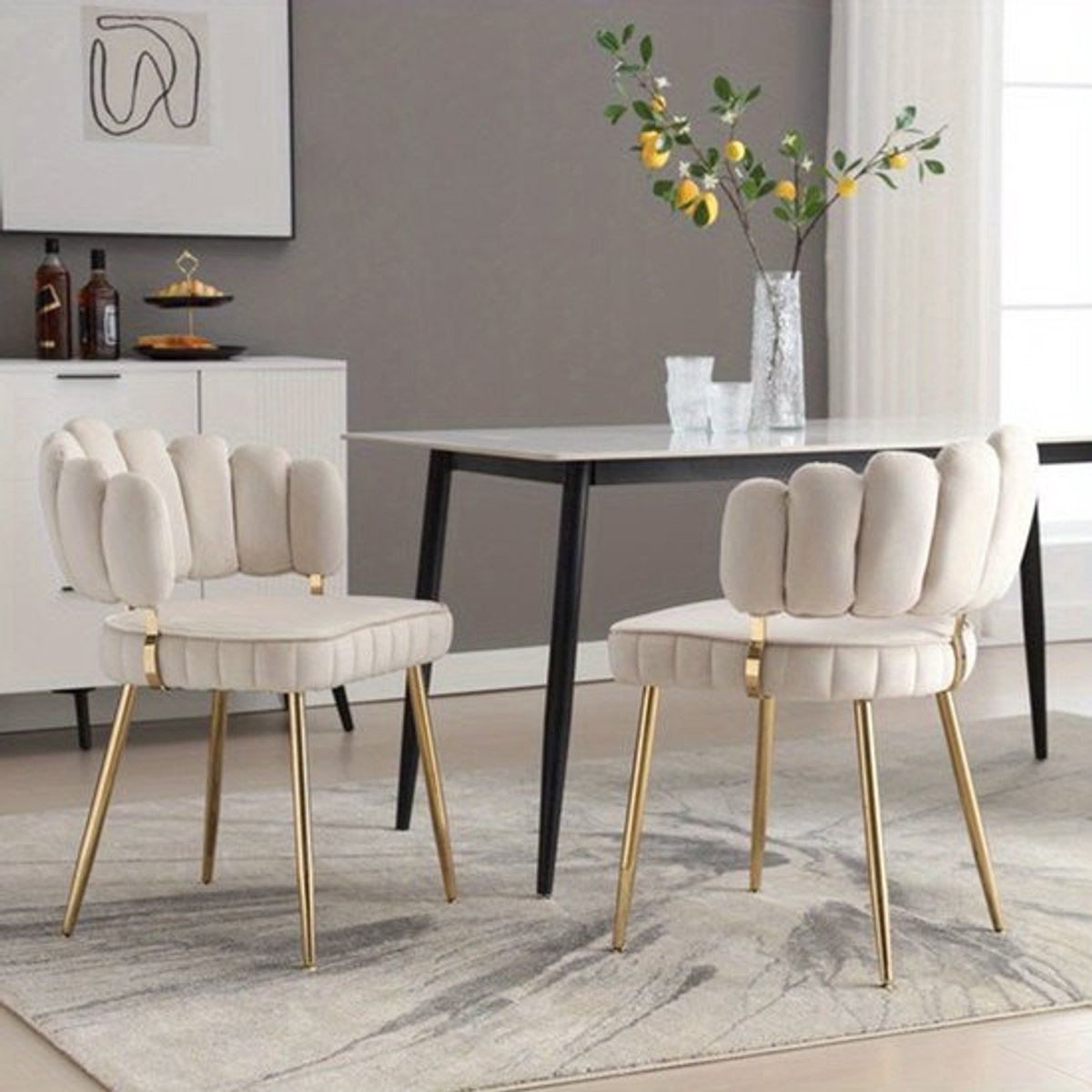 Fauteuil – Fauteuils – Relaxfauteuil – Loungestoel – Draaifauteuil – Velvet Bekleding – Bl