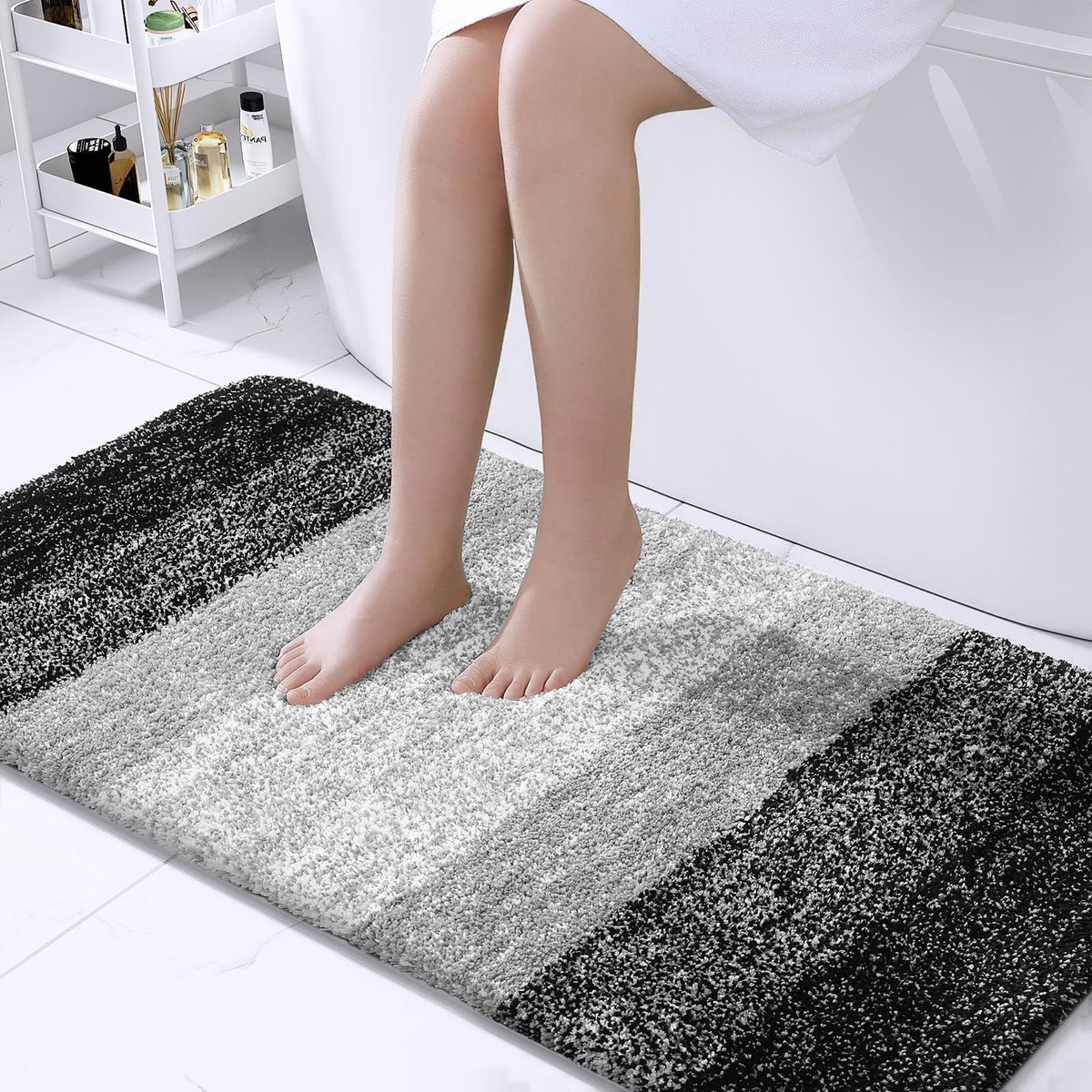SnelShoppen - Olanly Badkamerloper 120x60 cm, Zachte Microvezel, Sneldrogend, Absorberend, Rubberen Achterkant, Machinewasbaar, Badmat voor Badkamer,