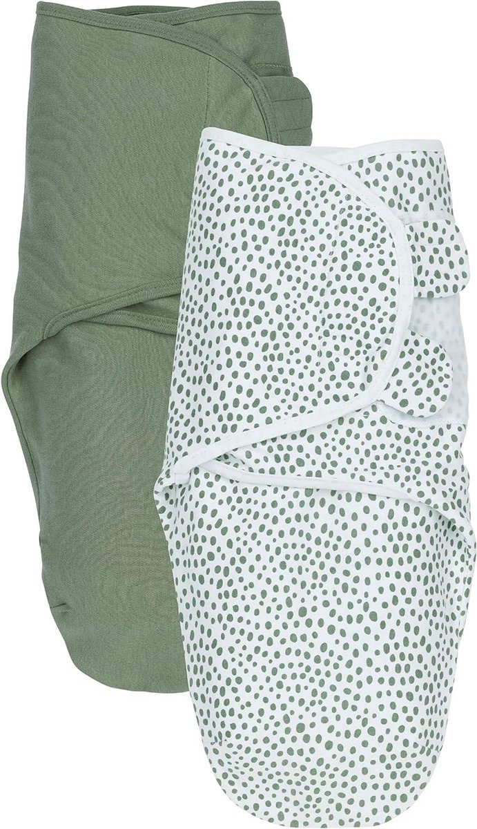 Inbakerzak Baby - Wikkeldoek Pasgeboren - Veilig Slaapcomfort - 100% Katoen - 2 Stuks - Groen