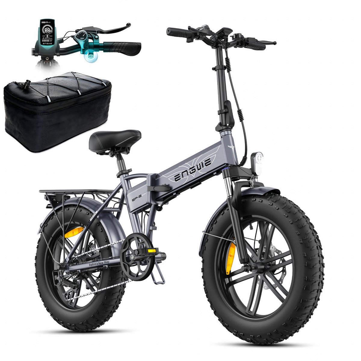 ENGWE EP-2 BOOST E-Bike - 20 inch - 120km actieradius - 250W motor - grijs