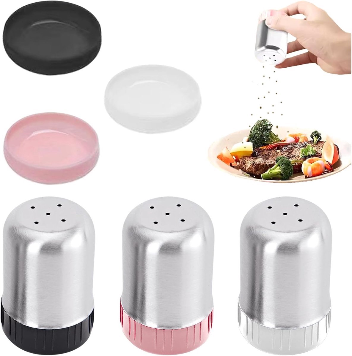 Mini Zoutvaatjes - Roestvrij Staal - Veelkleurig