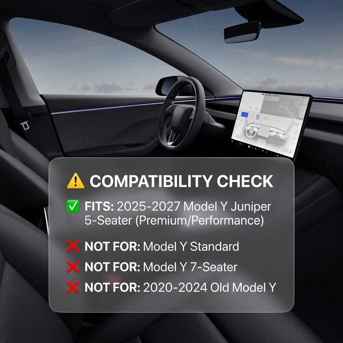 SnelShoppen - CYBERBEANS Achterbank Rughoes Voor Tesla Model Y Juniper TPE SeatBack Liner Pad Rugbeschermer Interieur Accessoires 2025 2026