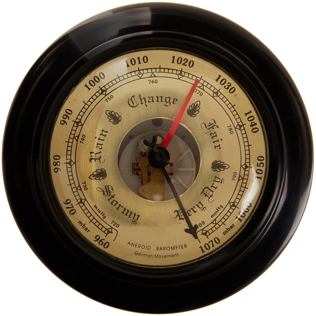 SnelShoppen - ANBR01 Aneroid Barometer 7.5 inch - Wandbarometer - Kunststof Basis - Weerstation - Voor Binnen en Buiten - Nauwkeurige Luchtvoorspellin