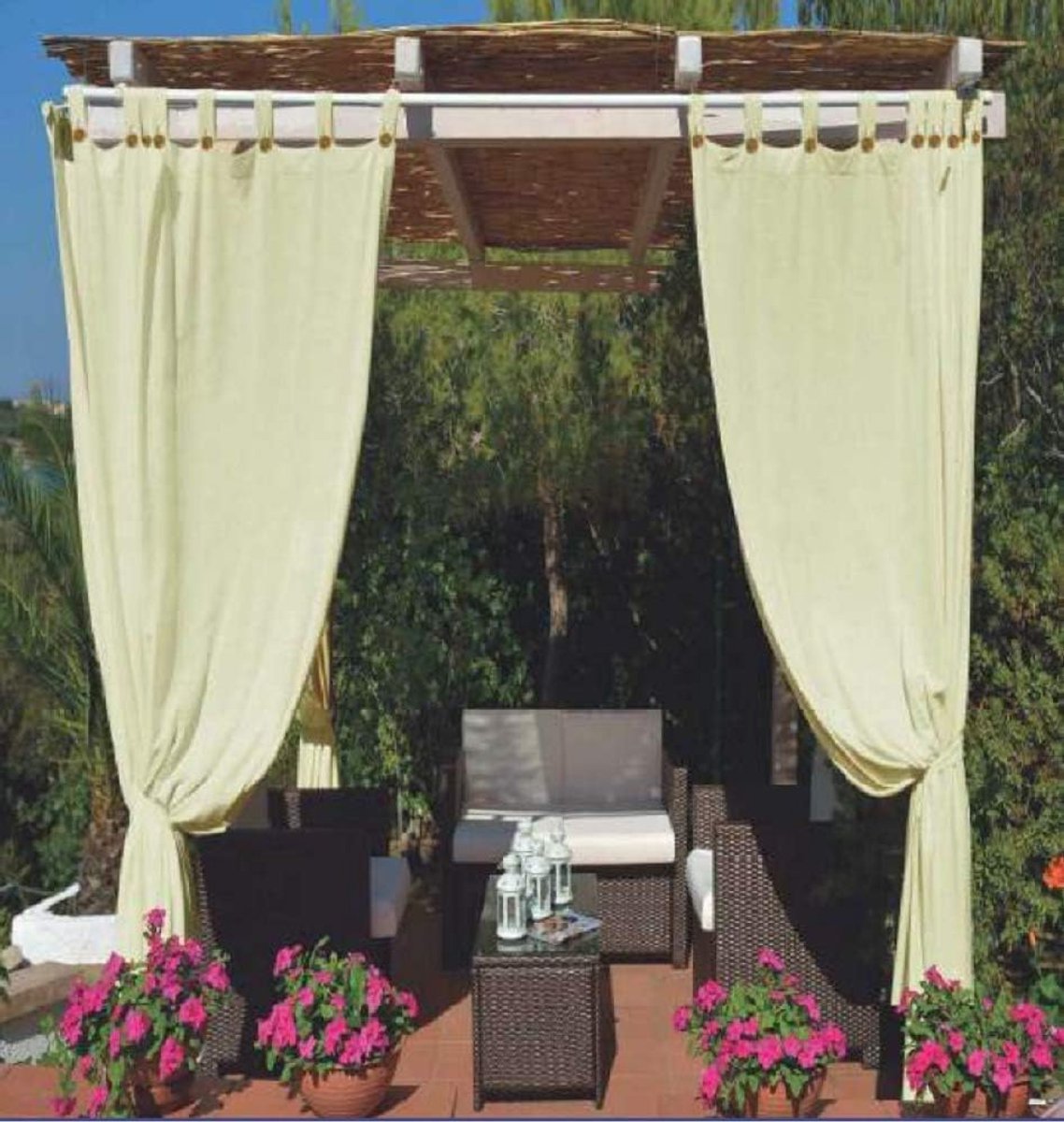SnelShoppen - Waterdichte Luifel voor Paviljoen, Pergola en Veranda - Vuilafstotend, Harsgecoat, 140 x 270 cm in Crème - Ideaal voor Tuin, Feesten en