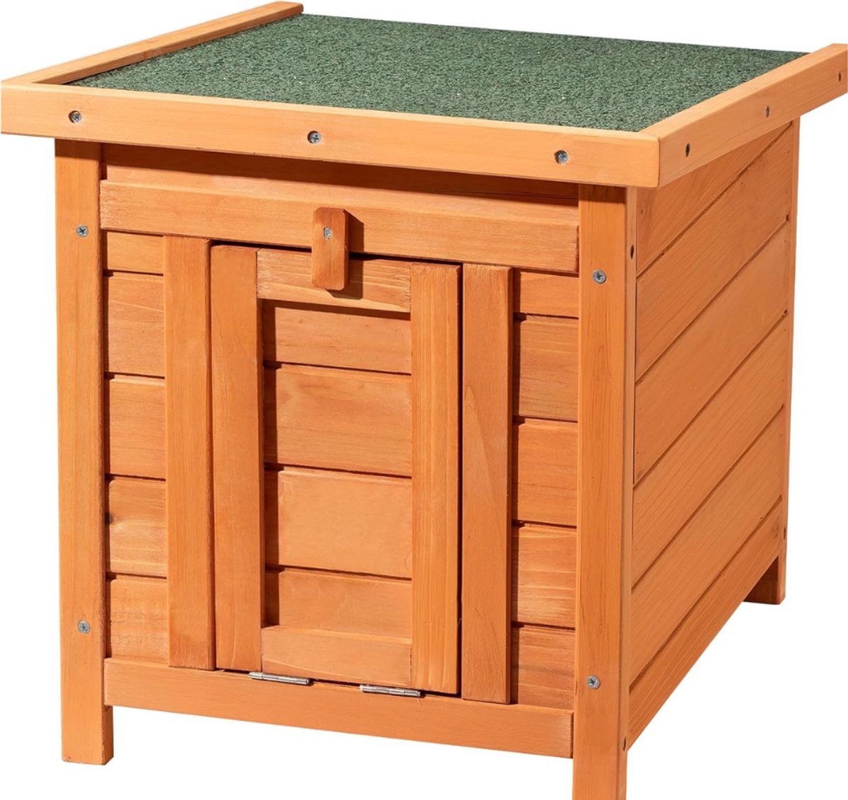 QORA®Kippenhok Met Ren - Kippenhok Kunststof - Kippenhok - Bruin - ‎42cm x 52cm x 43cm