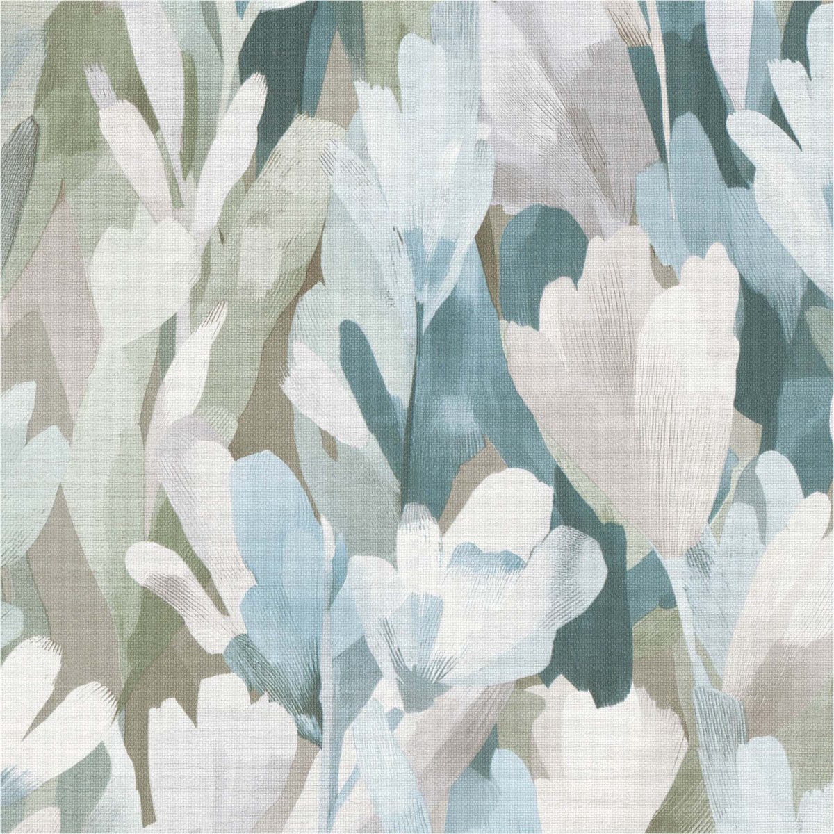 Erismann vliesbehang 10586-07 bloemenmotief blauw