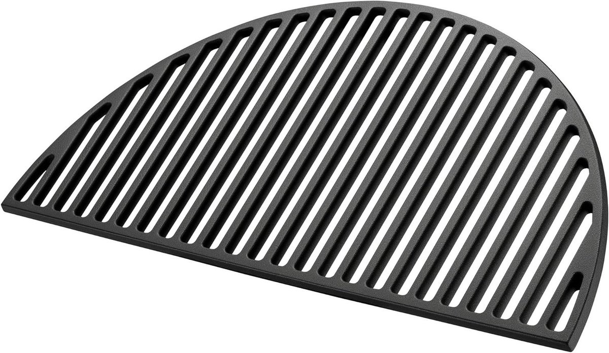 Grillrooster Gietijzer Barbecue rooster Barbecue gerechten Superieur warmtebehoud 49.8 x 24.3 cm Zwart