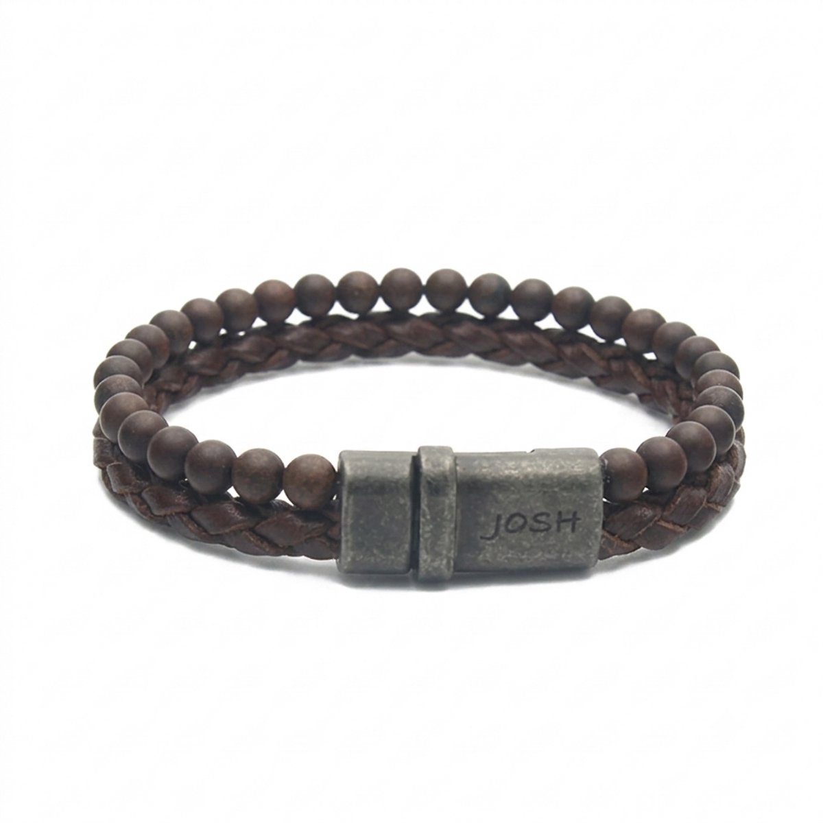 Josh armband leer 09338VB/BRMB/LRG L 22.5cm