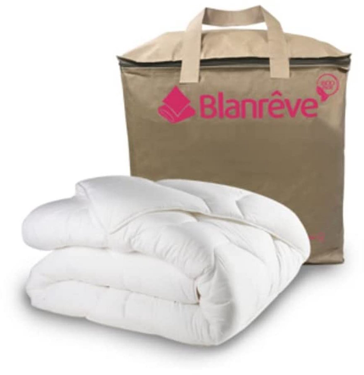 SnelShoppen - Cocooning Dekbed voor Tweepersoonsbed - Anti-Mijt - Warm en Comfortabel - Wit - 260 x 240 cm - Gemaakt in Frankrijk