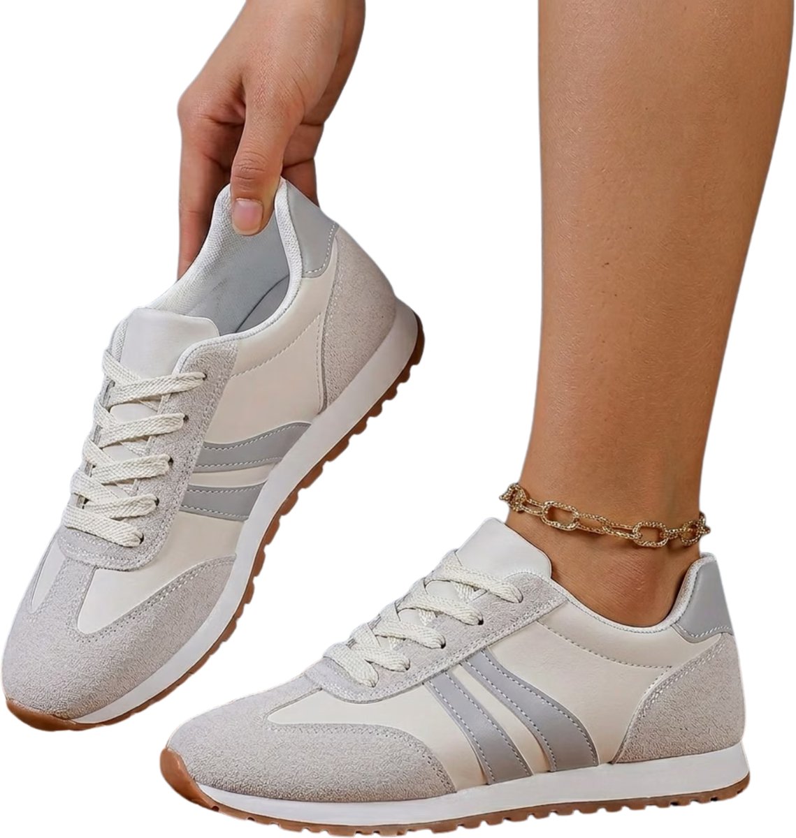 Currero Schoenen Dames Sneakers Comfortabel Slippers Casual Volwassenen 35 Grijs