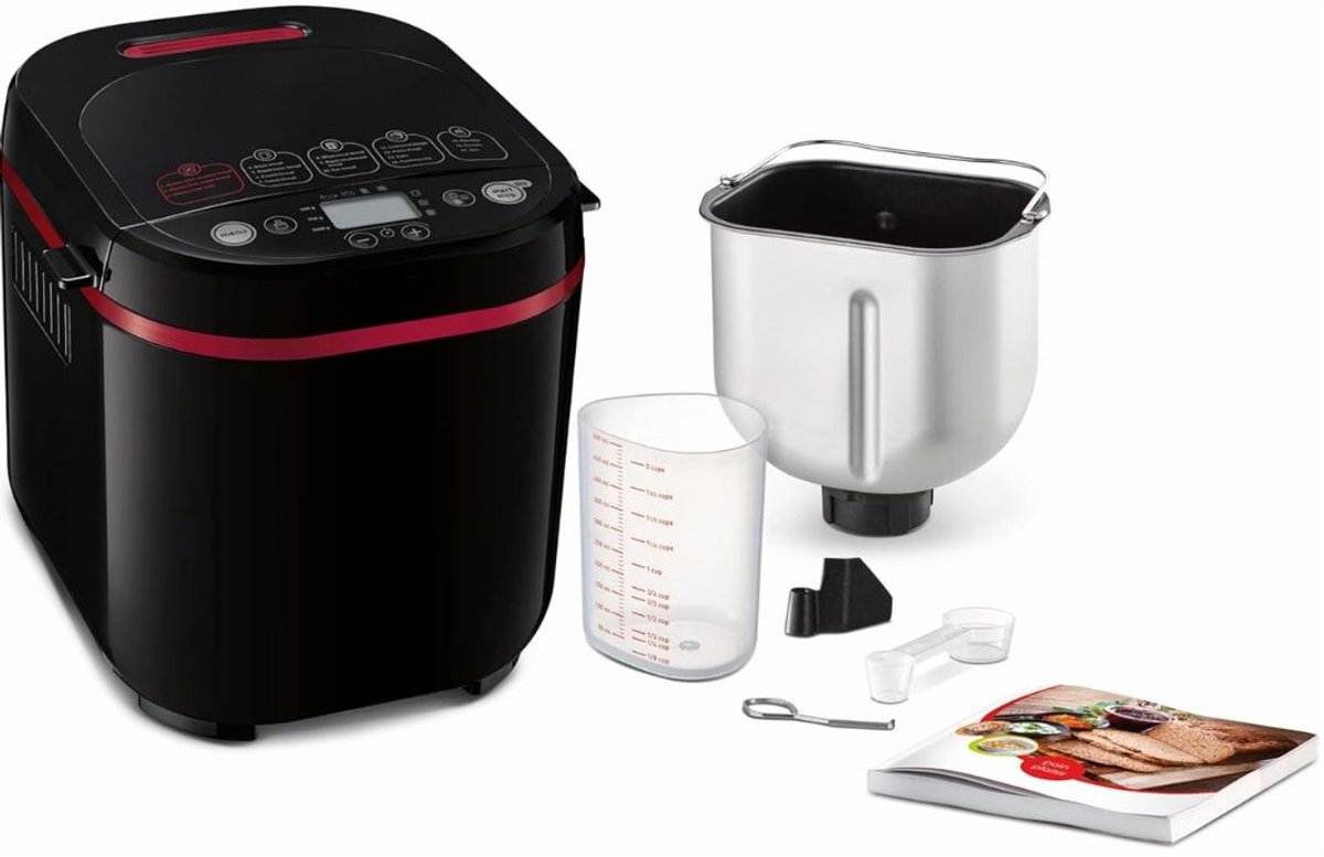 SP® Broodbakmachine - Broodbakmachine met 17 Programma's - 1kg Broodbakmachine - Zwart - 29cm x 31cm x 29cm