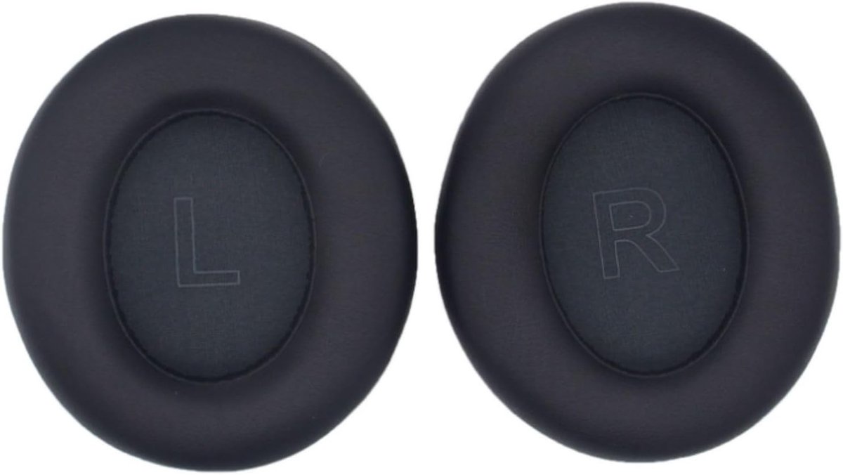 Vervangende Oorkussens voor Noise Cancelling Hoofdtelefoons, Zacht Schuim met Premium Leer, Ideaal voor Comfort en Geluidsisolatie (Zwart)
