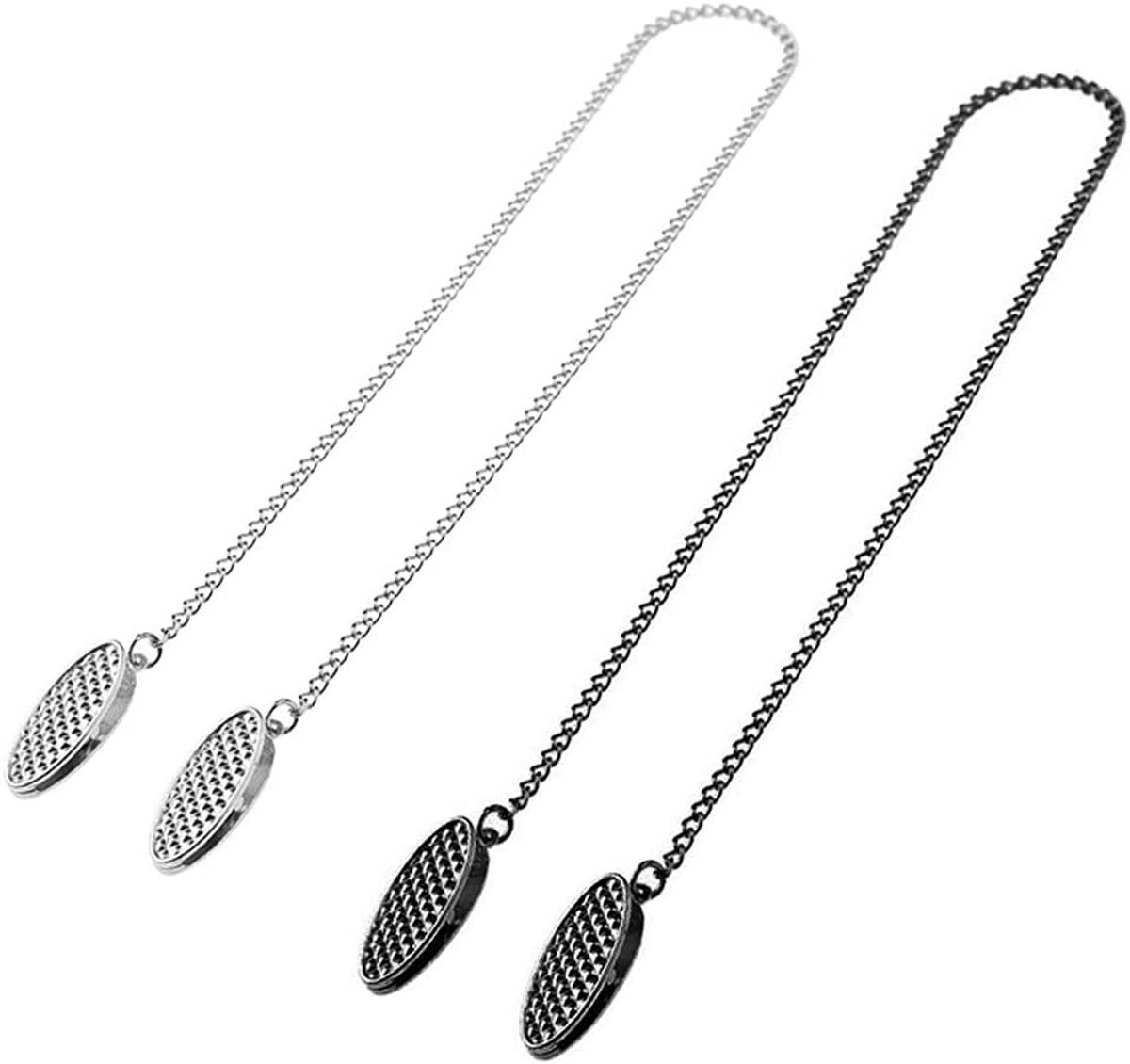 2 stuks - Servetketting met klemmetjes - servetketting - servetklemmen - servetklemmen met ketting - slabhouder - slabhouder volwassene - servetklemmen met koord - 50cm - legering