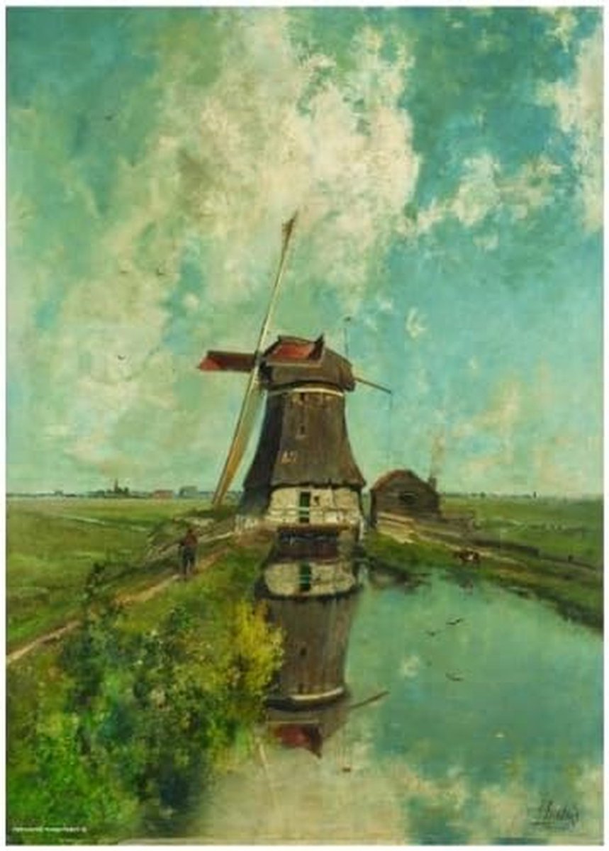 Puzzel Mill - Landschap Puzzel - Ontspannend Tijdverdrijf - Gedetailleerd Meesterwerk - 1000 Stukjes - Multicolour