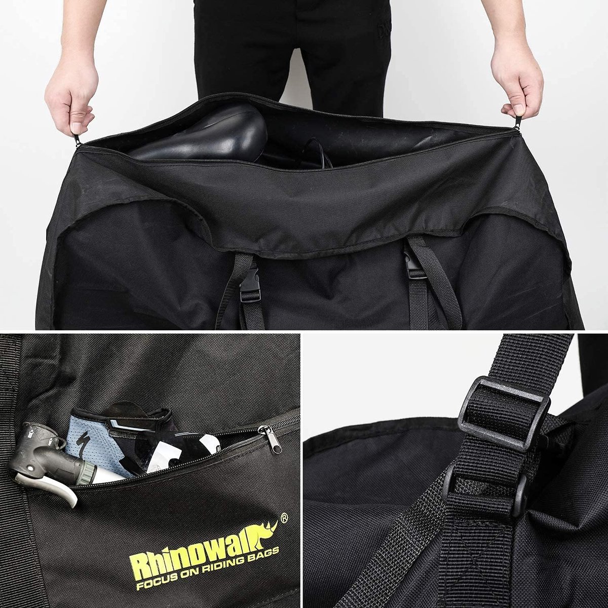 SnelShoppen - Vouwbare Fiets Tas 20 Inch - Fiets Carrier voor Reis en Transport - Duurzaam 600D Oxford Stof - Ideaal voor Auto, Trein en Vliegtuig - O