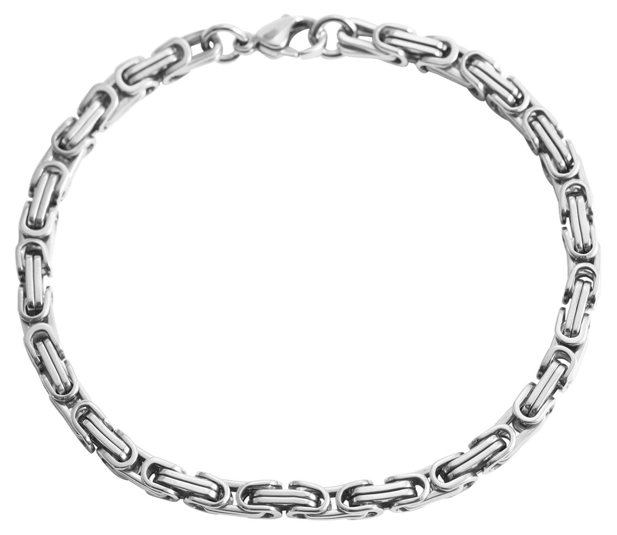 Akzent - Koningsarmband - Edelstaal - Stalen Armband - Zilverkleurig - 6mm. / 19cm.