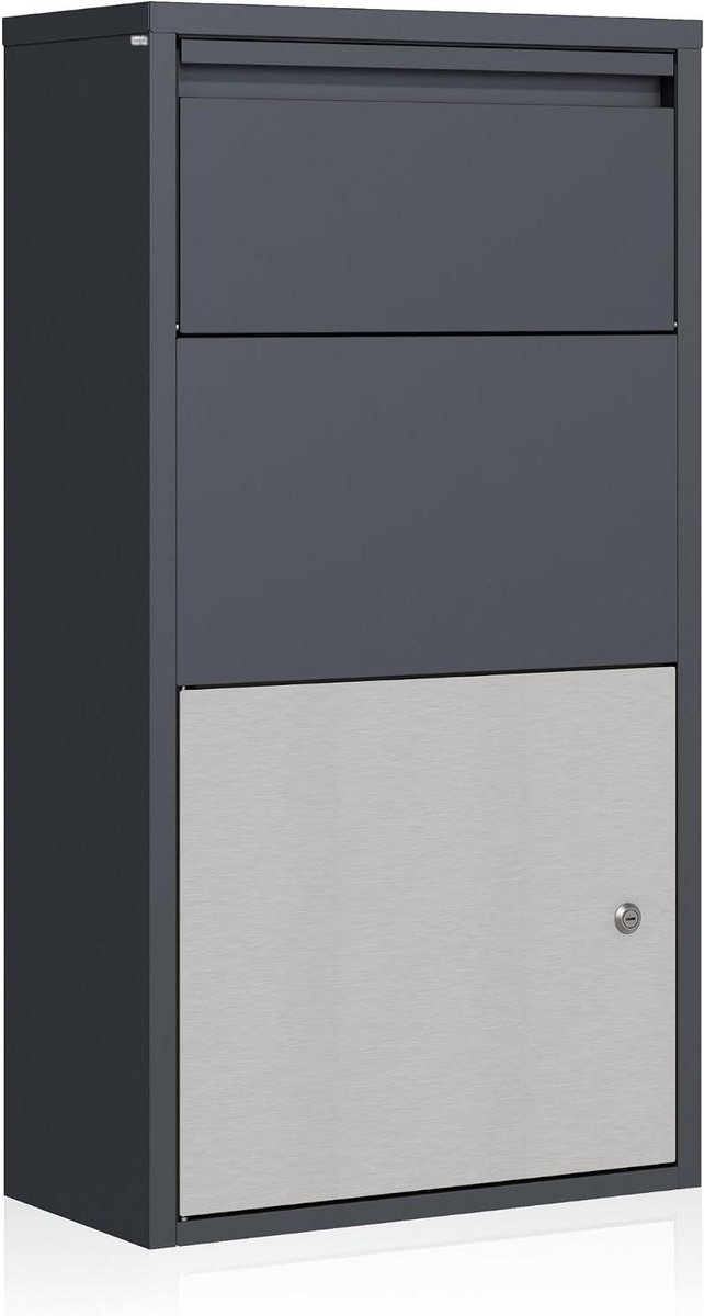 Pakketbrievenbus - Pakketbox brievenbus - Veilig post ontvangen - Geïntegreerd diefstalblokkering - 44 x 82.5 cm - Antraciet