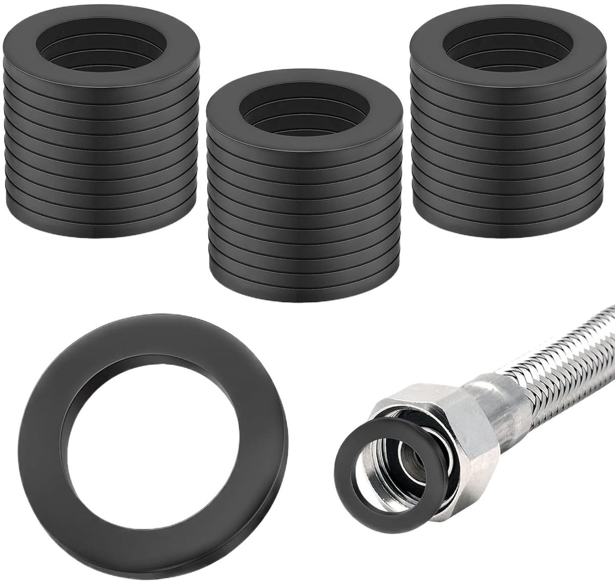 30 Stuks Verzegelingsringen voor Sanitair - 3/4 Inch Rubber, Ideaal voor Kranen, Douches en Afvoeren
