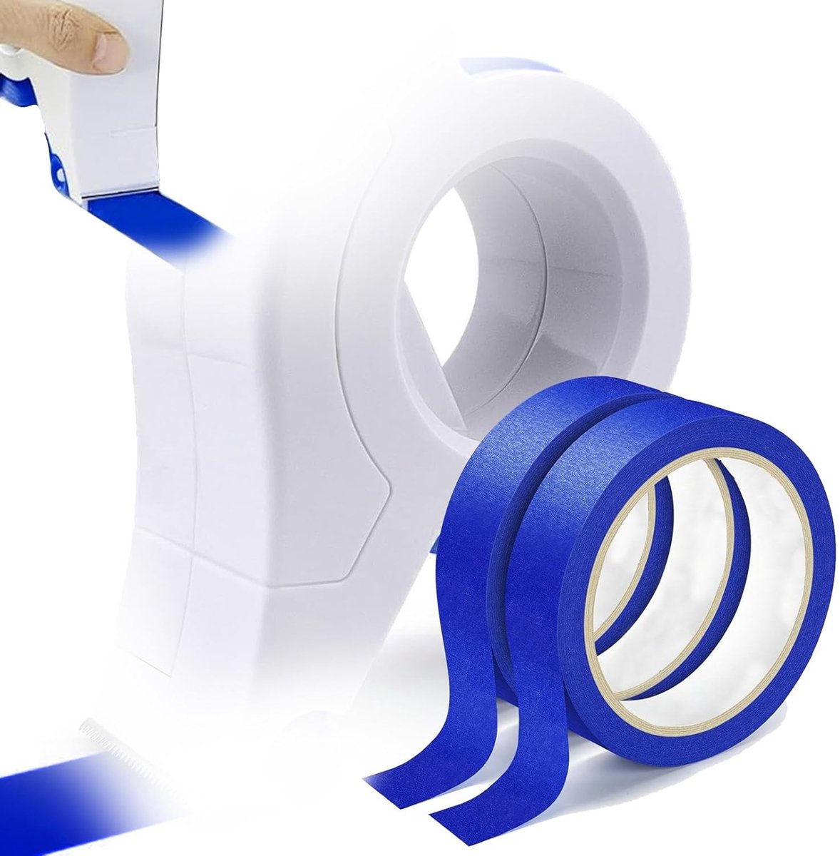 Set voor het Aanbrengen van Verfband, Draagbare Tape Applicator met 2 Rollen van 25 mm, Ideaal voor Hoeken, Deuren en Raamkozijnen, Verfaccessoire voor Nauwkeurige Afwerking