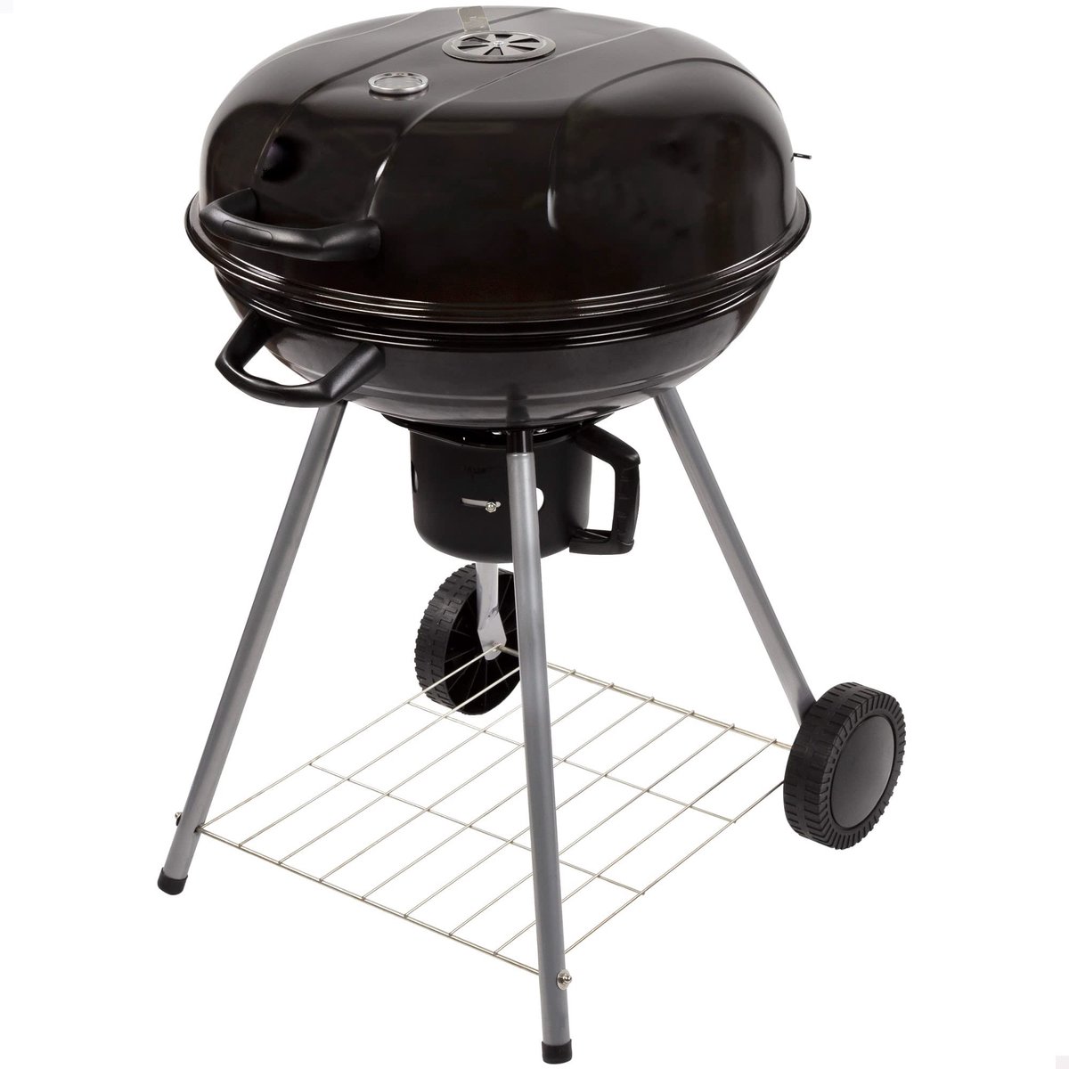 SnelShoppen - Draagbare Houtskoolgrill met Deksel - Ronde Grill 57 x 86 cm - Geïntegreerd Ventilatiesysteem - Temperatuurregeling - Eenvoudig Transpor