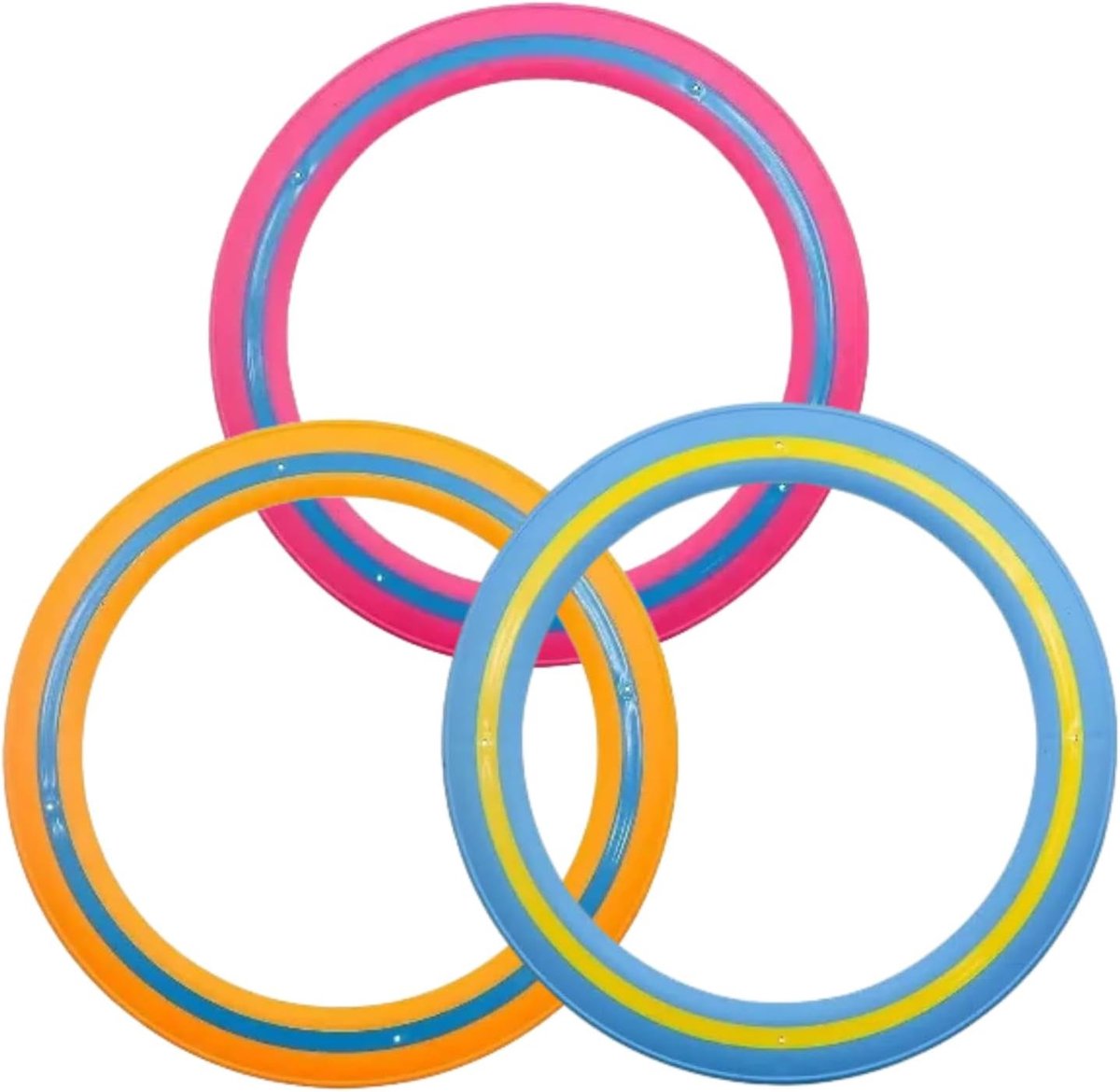 Frisbee Ring Speelgoed Set van 3, Vliegende Schijf 25cm voor Buiten, Perfect voor Kinderen en Gezinnen bij Activiteiten en Spelletjes