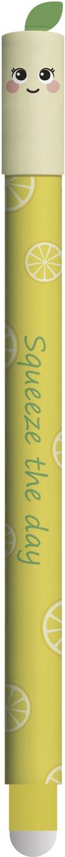 Gelpen Eberhard Faber ENuity Erase-It Lemon schrijfkleur blauw Tekst Squeeze the day - EF-582155