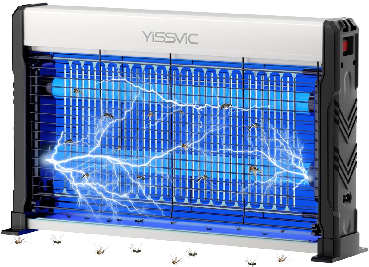 SnelShoppen - Elektrische Muggenlamp UV-LED voor Binnen - 2m Stroomkabel, Kettingophang, Wasbare Insectenlade - Veilig voor Dieren en Mensen