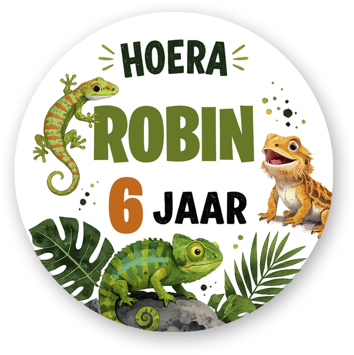 25x Traktatie Stickers Naam Leeftijd